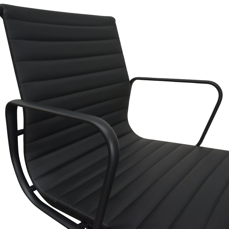 PU Leather Milano Office Chair - Full Black