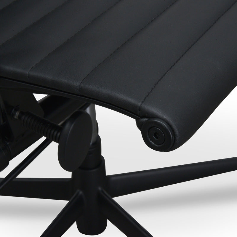 PU Leather Milano Office Chair - Full Black