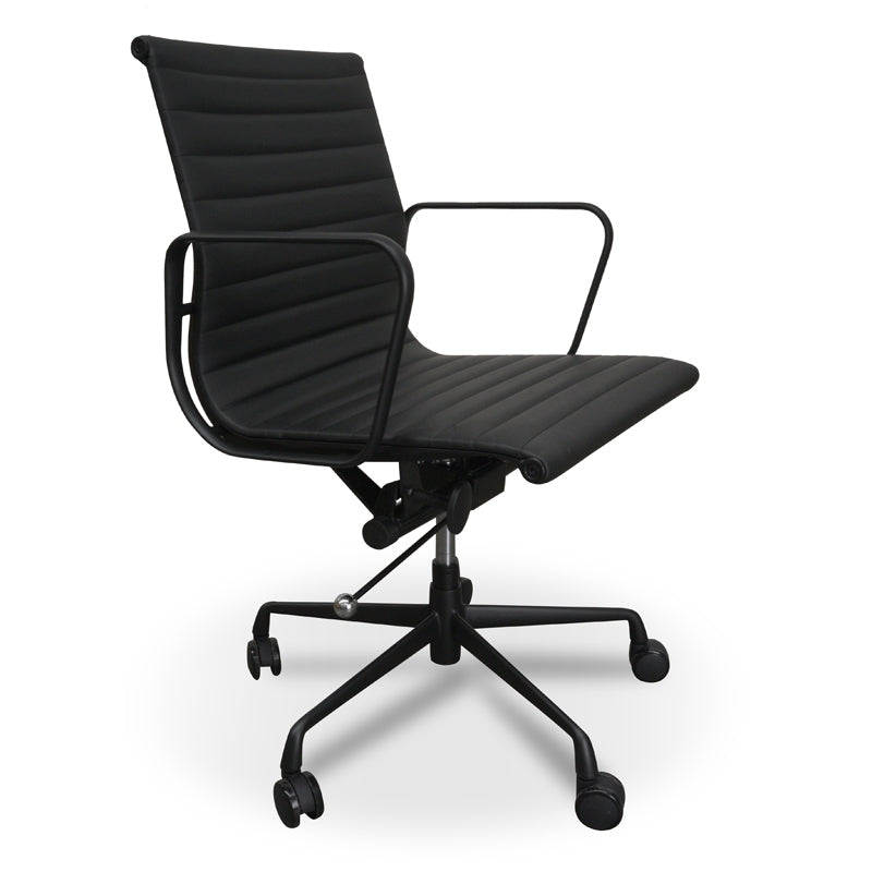 PU Leather Milano Office Chair - Full Black