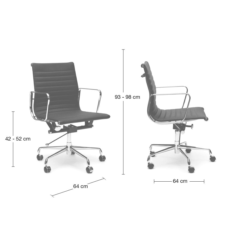 Leather Milano Office Chair - White