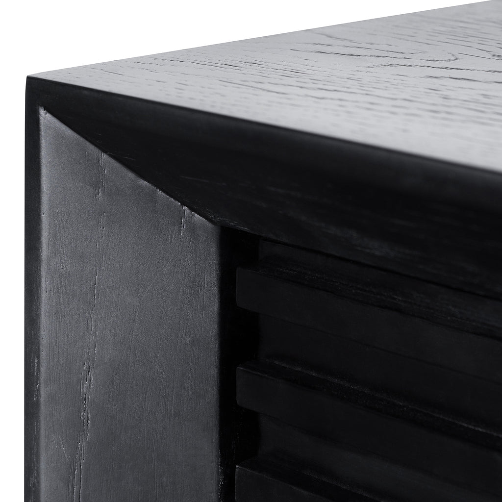 1.8m Wooden Sideboard - Black Oak - Last one