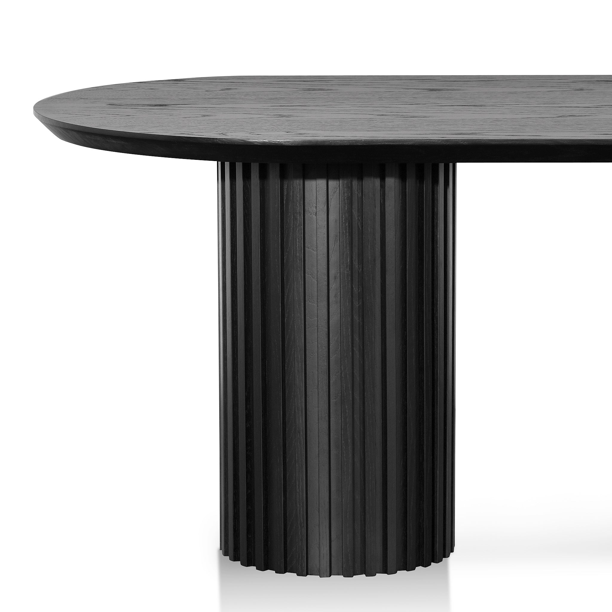 2.2m Wooden Siena Dining Table - Black Oak