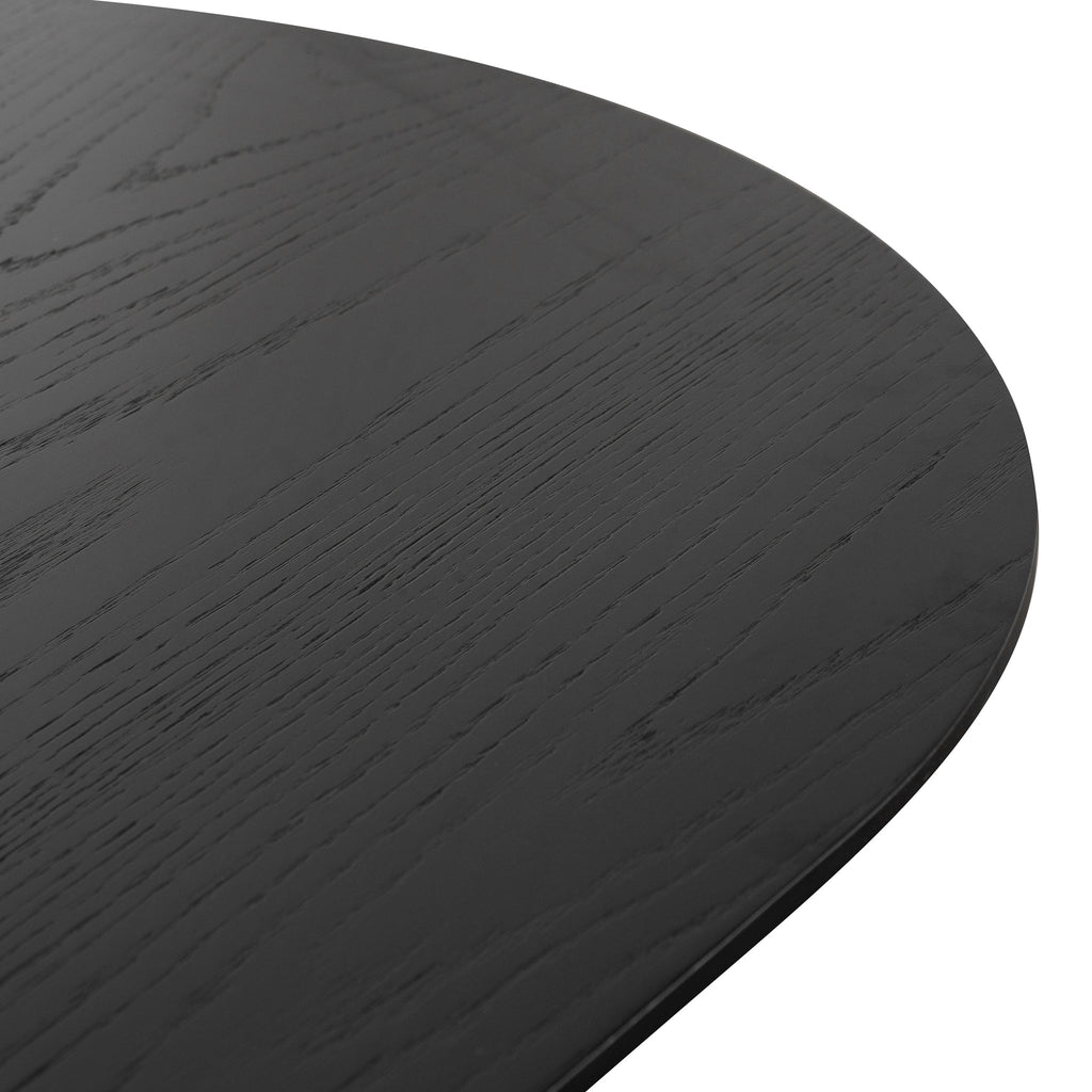 2.2m Wooden Siena Dining Table - Black Oak