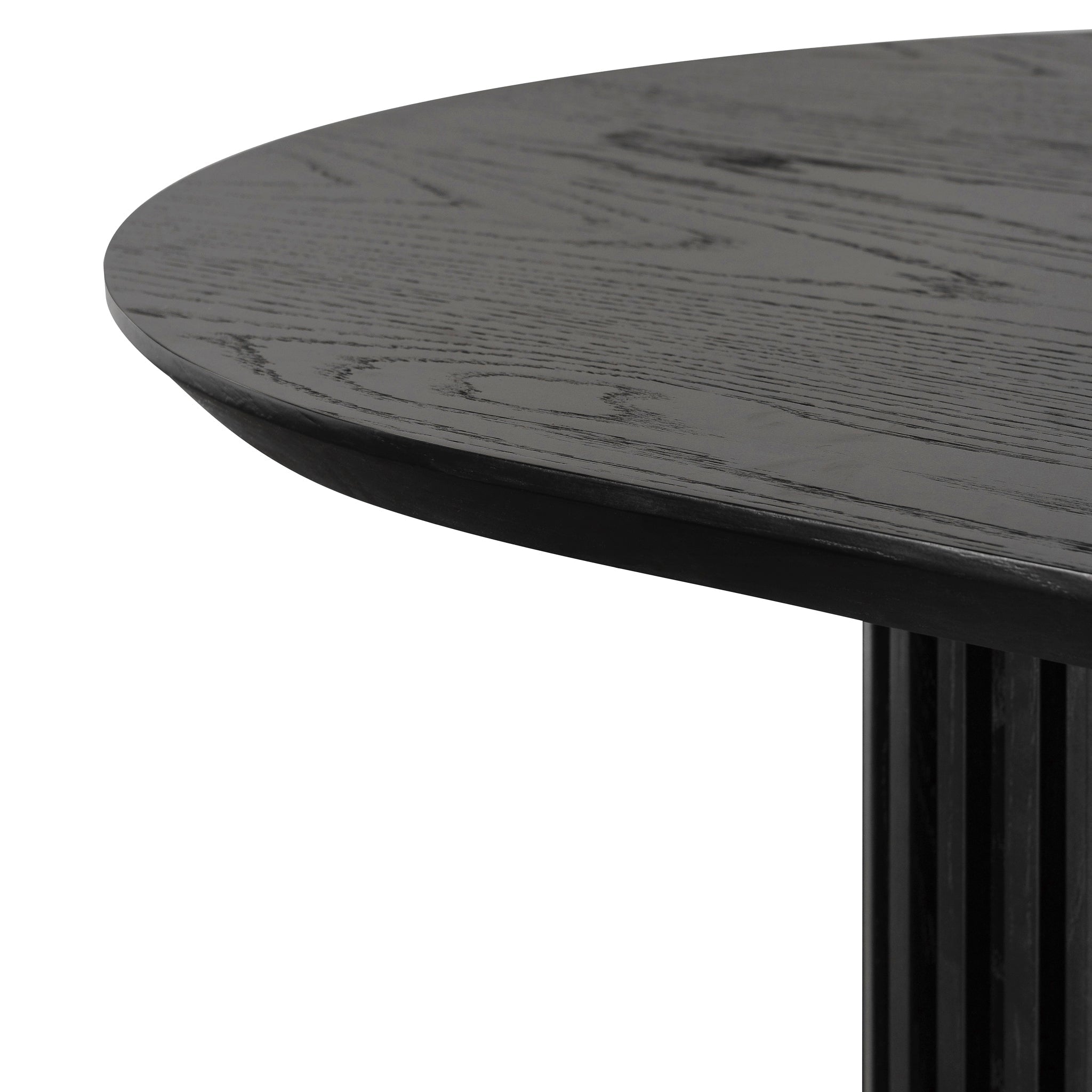 2.2m Wooden Siena Dining Table - Black Oak