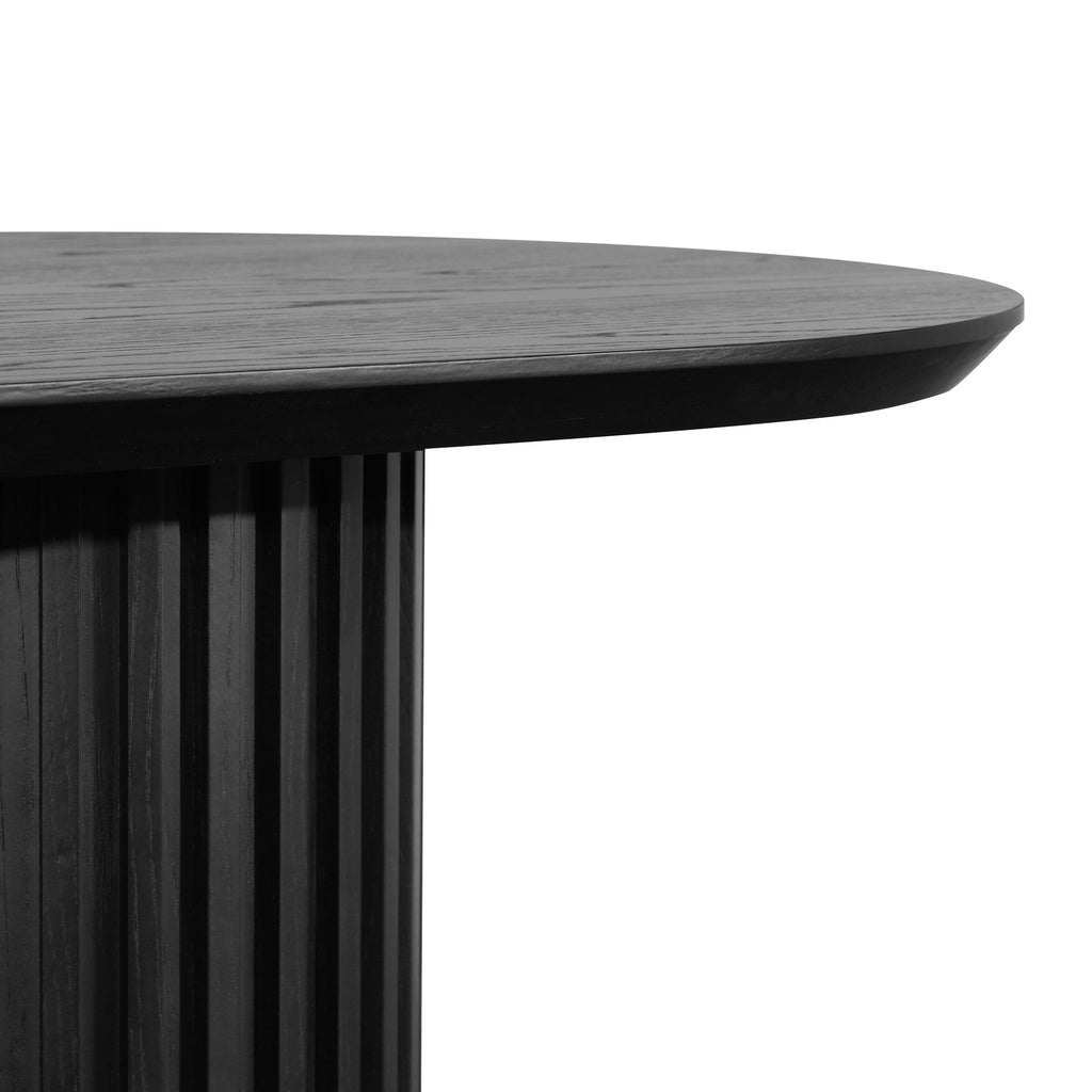 2.2m Wooden Siena Dining Table - Black Oak
