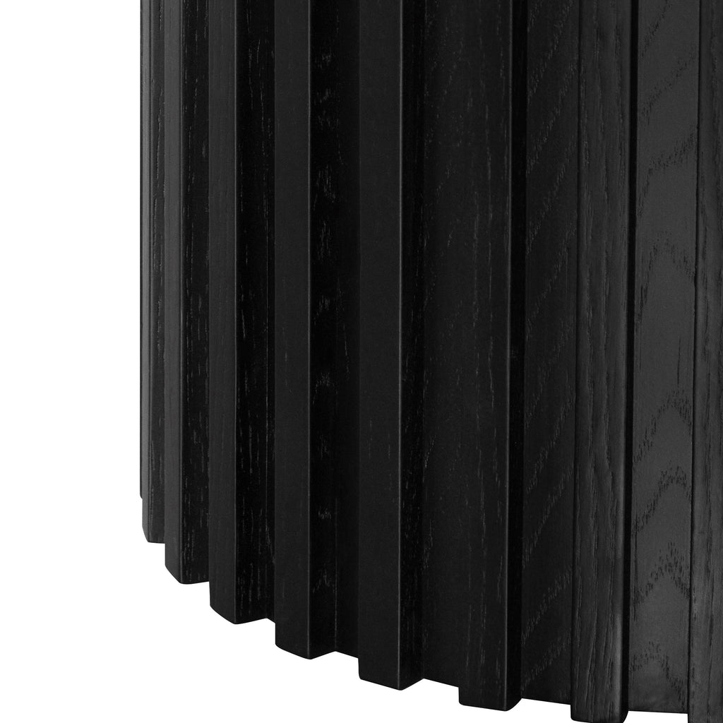 2.2m Wooden Siena Dining Table - Black Oak