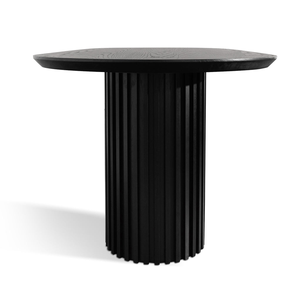 2.2m Wooden Siena Dining Table - Black Oak
