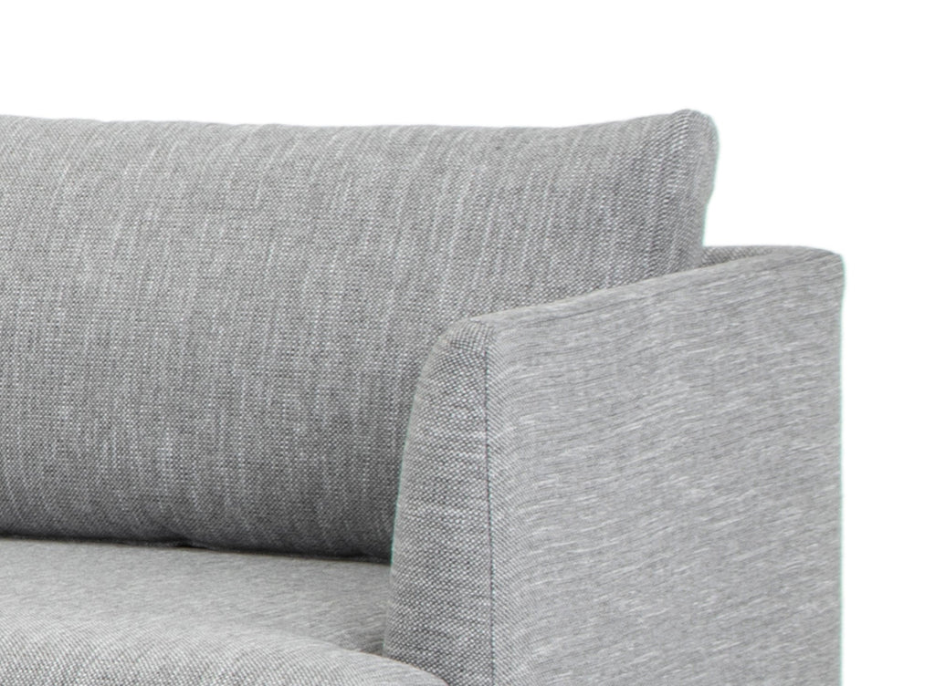 Seater With Left Chaise Sofa - Graphite Grey with Natural Legs - Last one