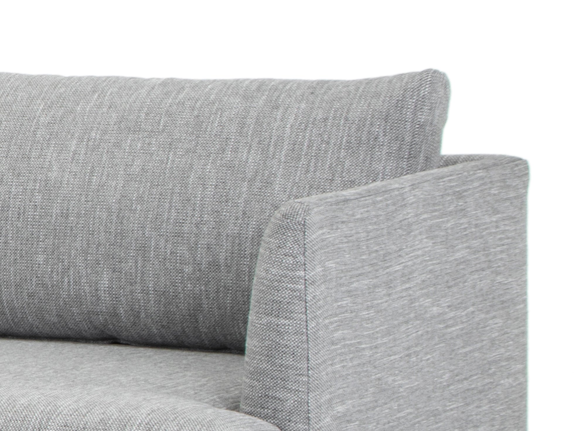 Seater With Left Chaise Sofa - Graphite Grey with Natural Legs - Last one
