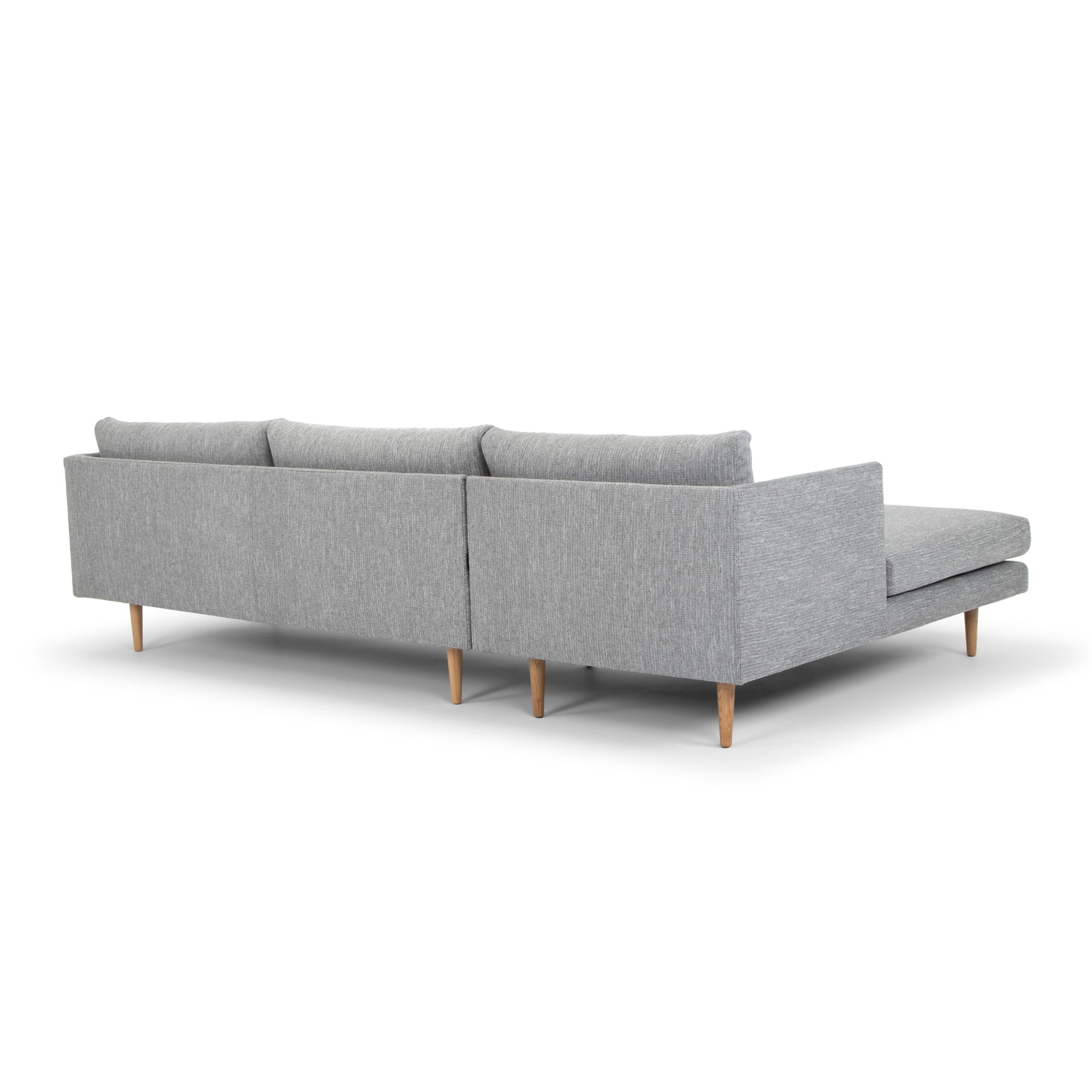 Seater With Left Chaise Sofa - Graphite Grey with Natural Legs - Last one