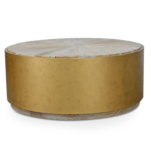1m Round Elm Venezia Coffee Table