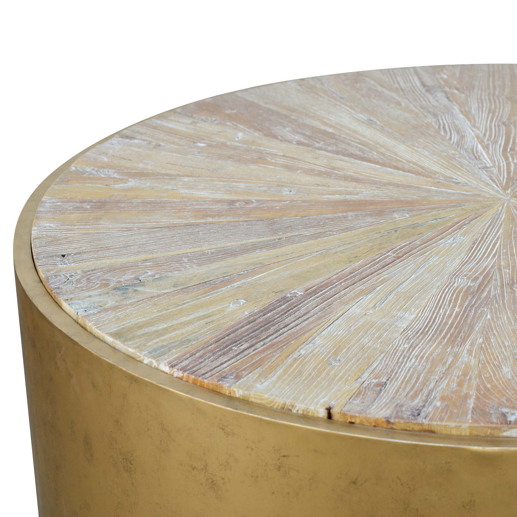 1m Round Elm Venezia Coffee Table