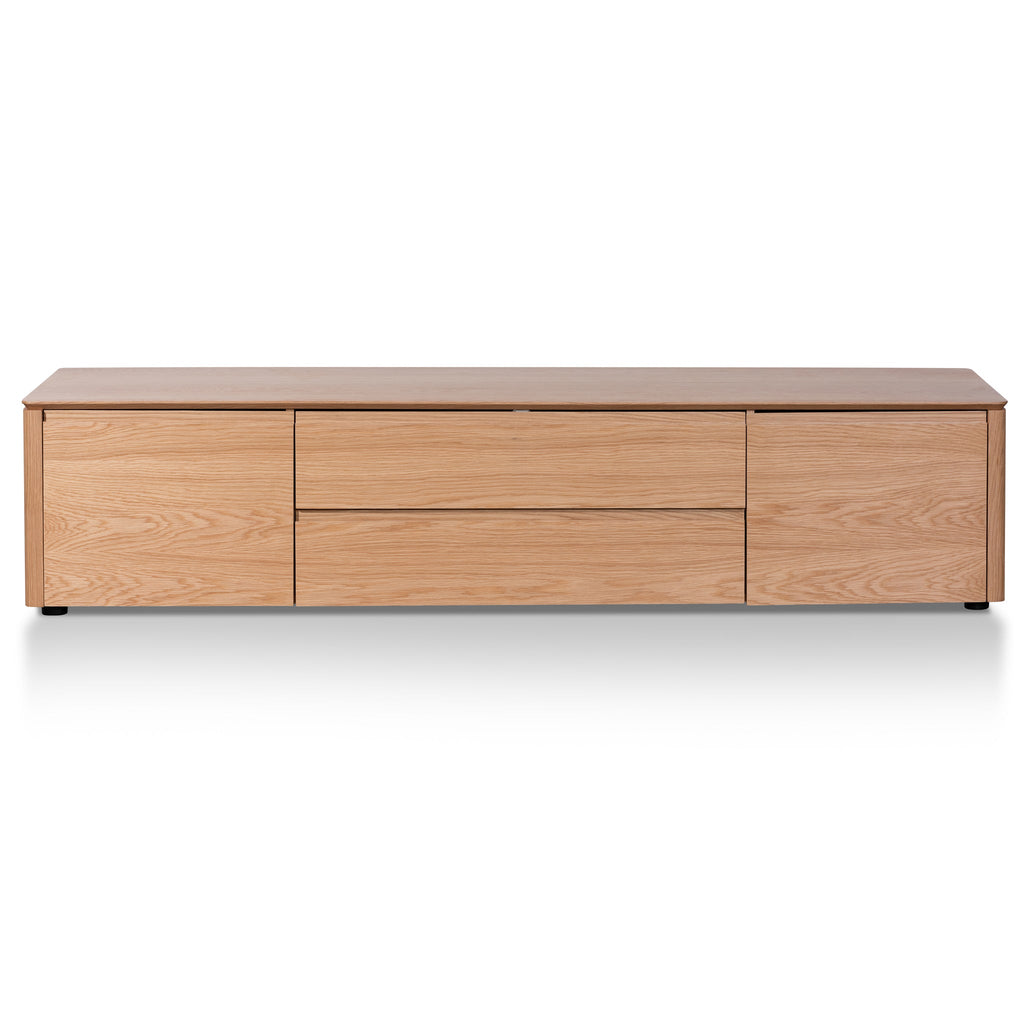 Palermo TV Entertainment Unit with Middle Drawer - Natural Oak