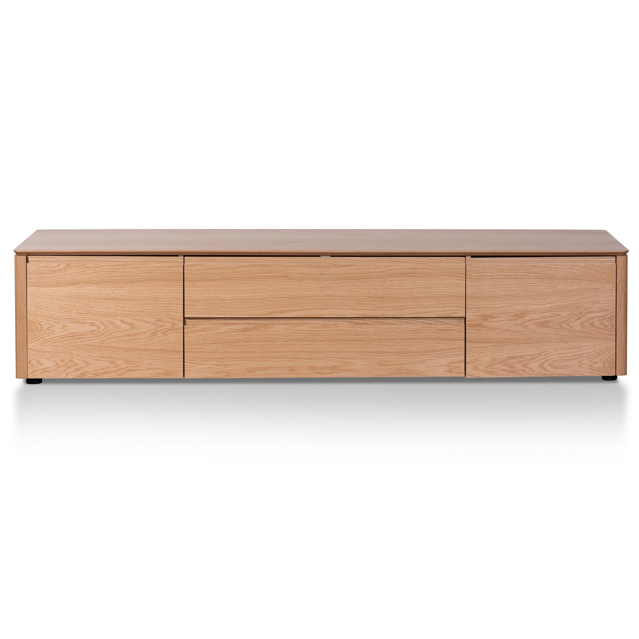 Palermo TV Entertainment Unit with Middle Drawer - Natural Oak