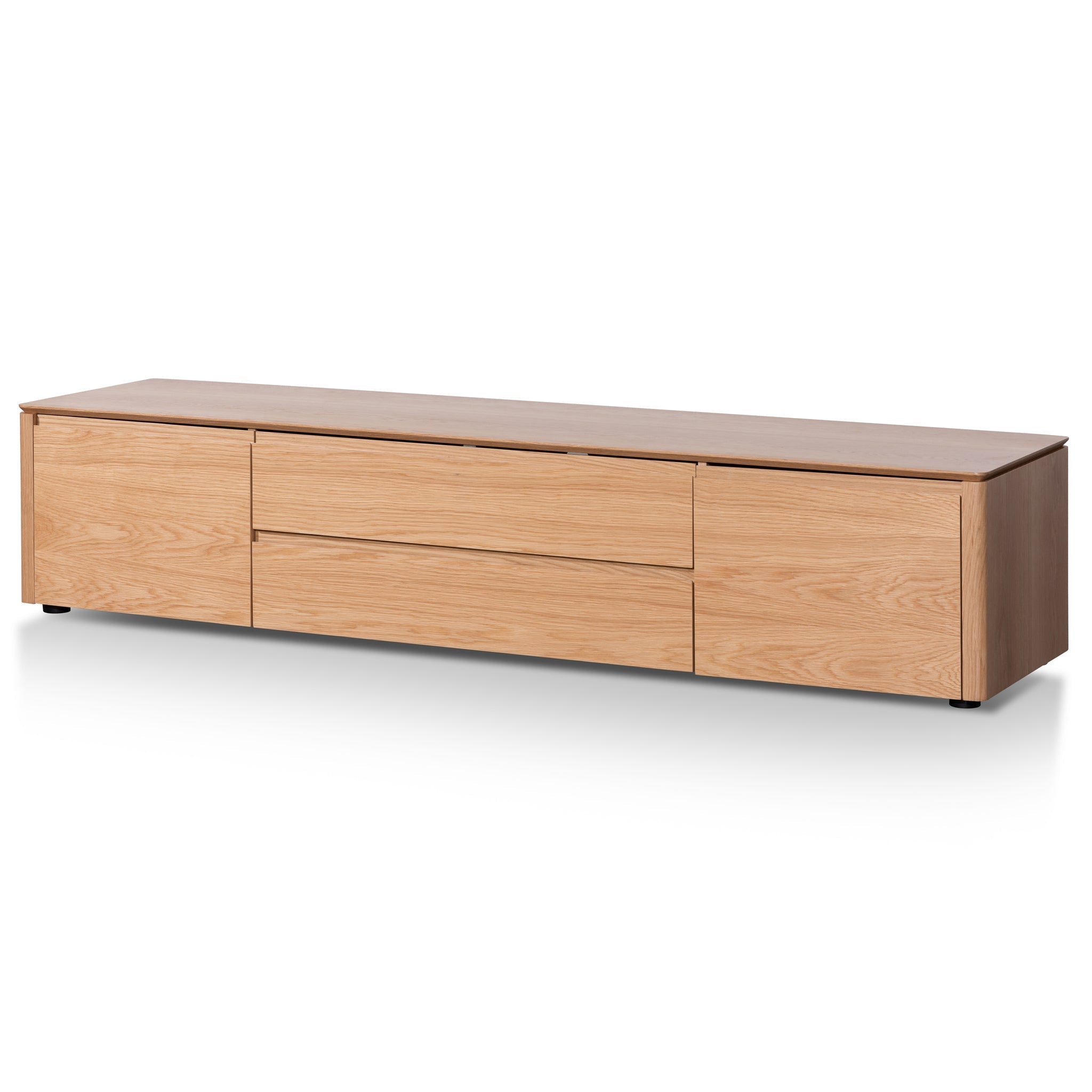 Palermo TV Entertainment Unit with Middle Drawer - Natural Oak