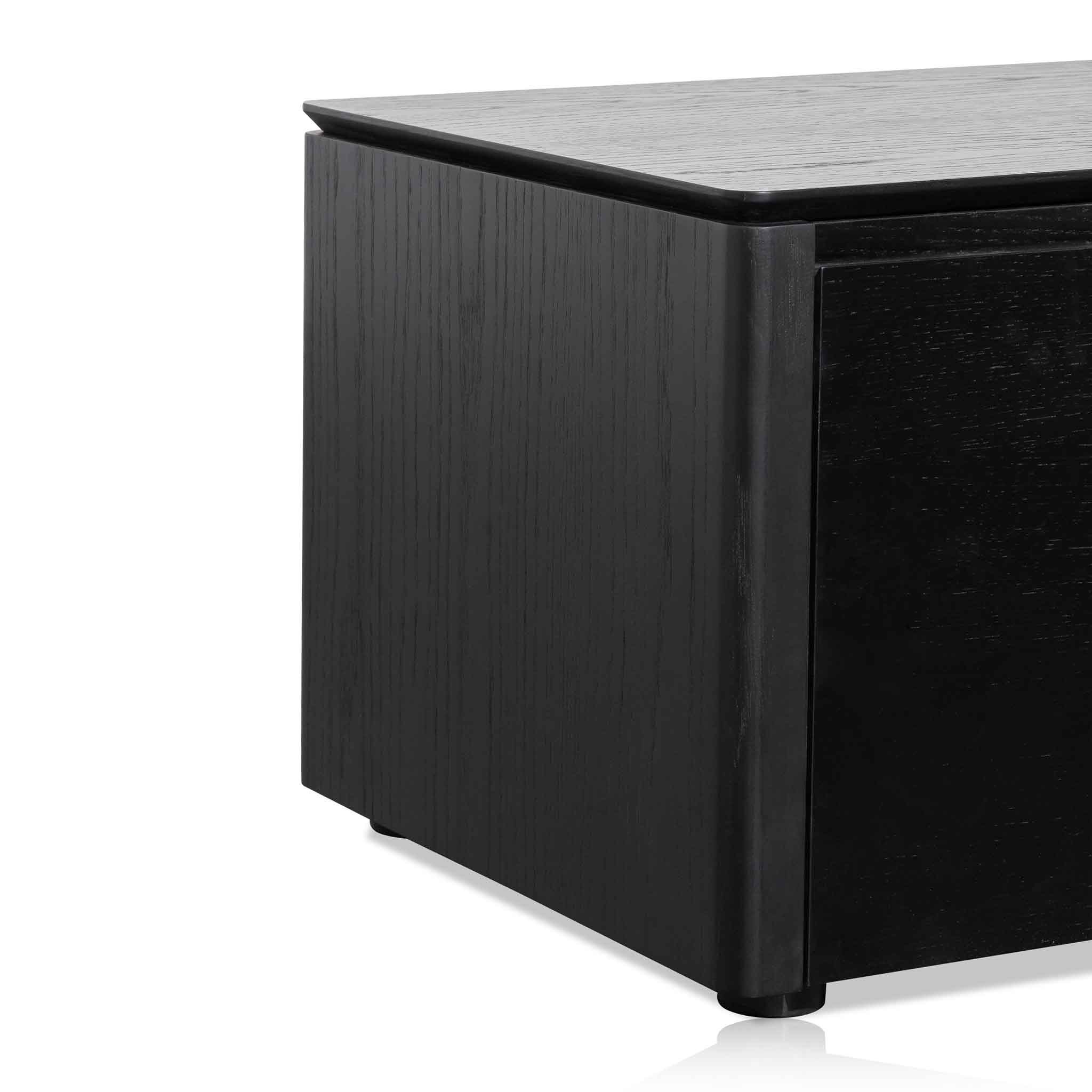Palermo TV Entertainment Unit with Middle Drawer - Black Oak