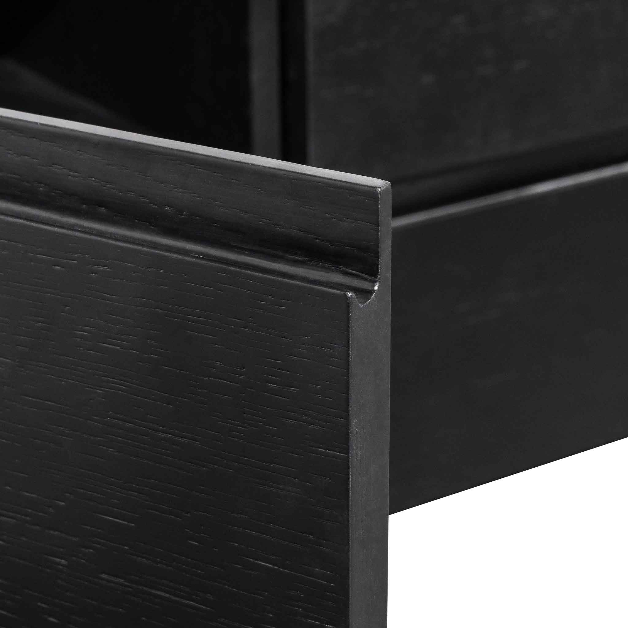 Palermo TV Entertainment Unit with Middle Drawer - Black Oak