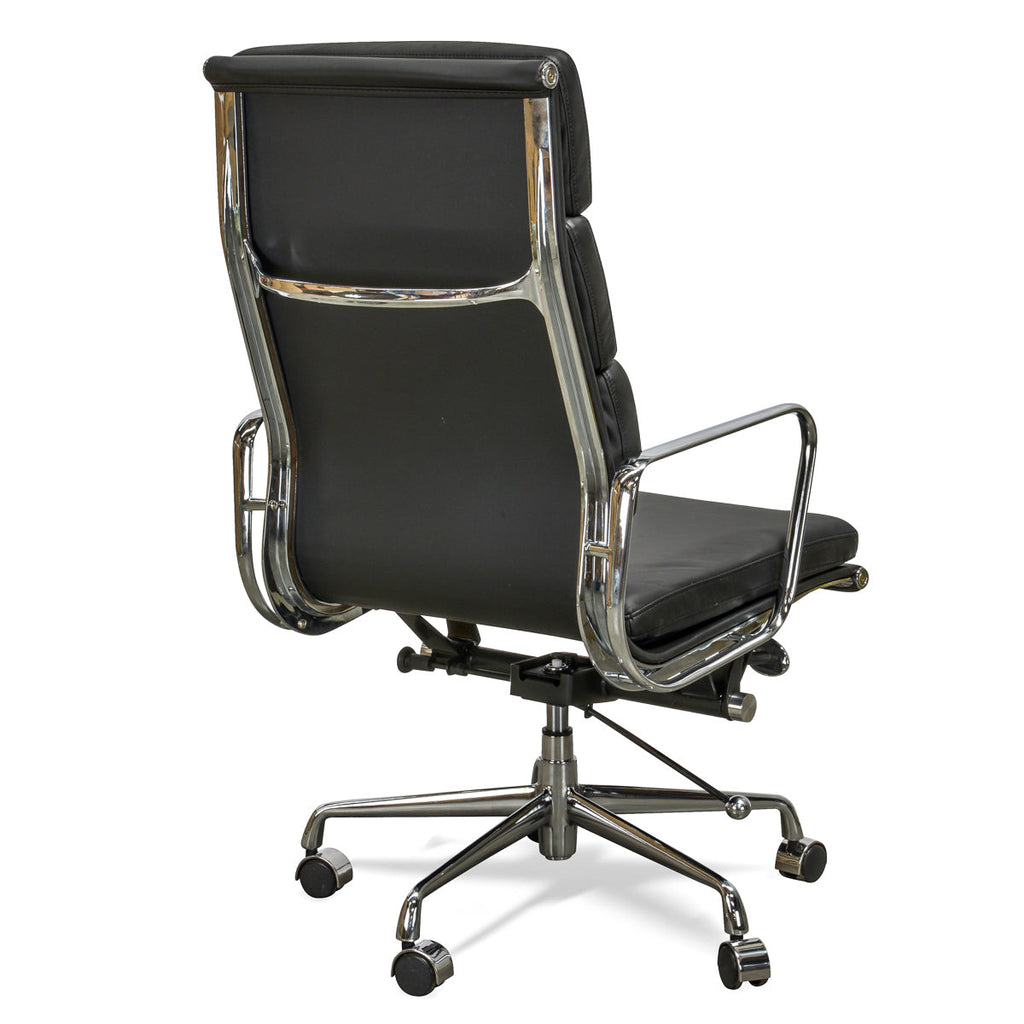 High Back Milano Office Chair - Black Leather