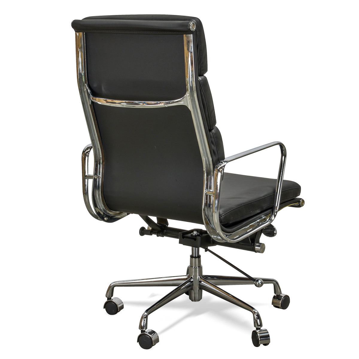 High Back Milano Office Chair - Black Leather
