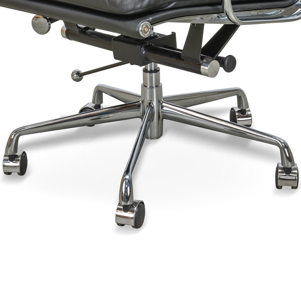 High Back Milano Office Chair - Black Leather