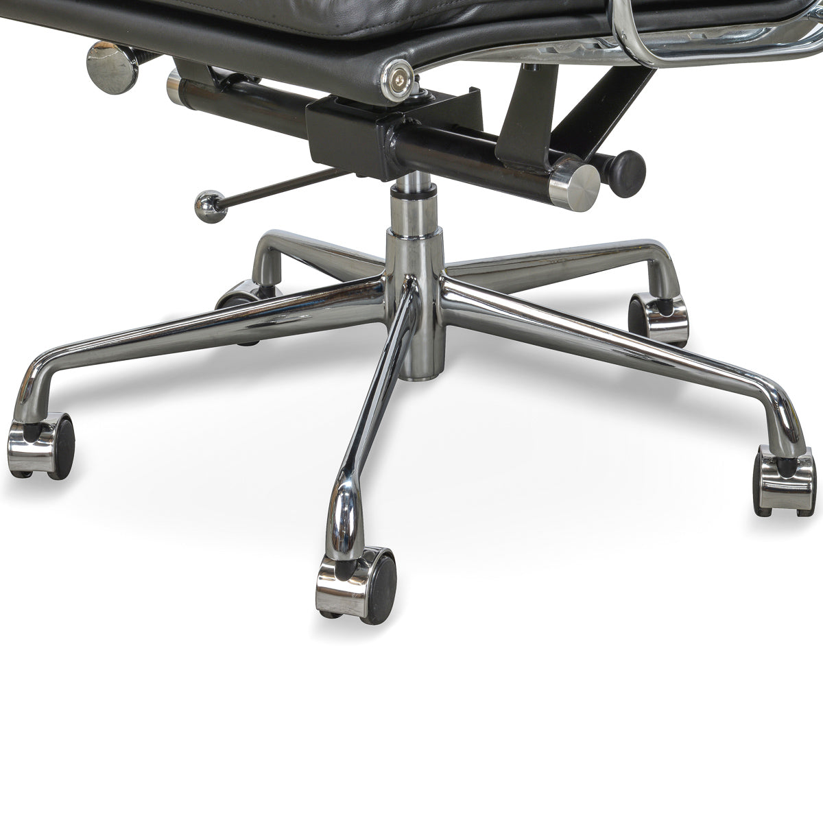 High Back Milano Office Chair - Black Leather