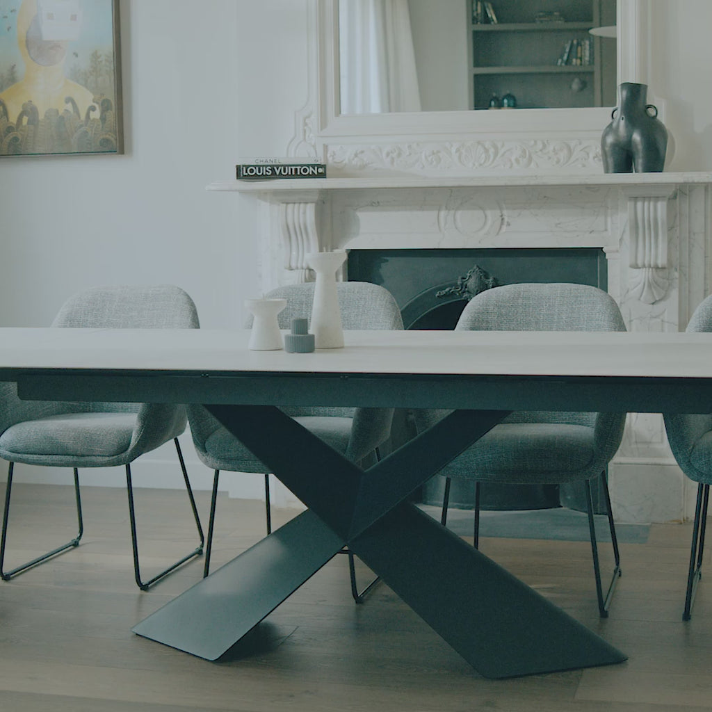 Zara Extension Dining Table Vermont Ceramic