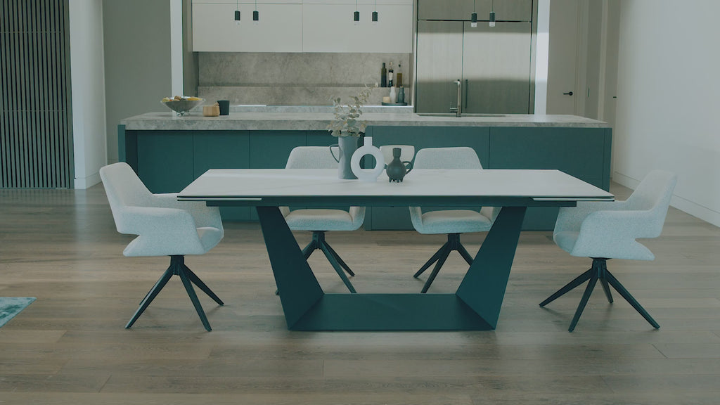 Sonata Extension Dining Table Marmo Ceramic
