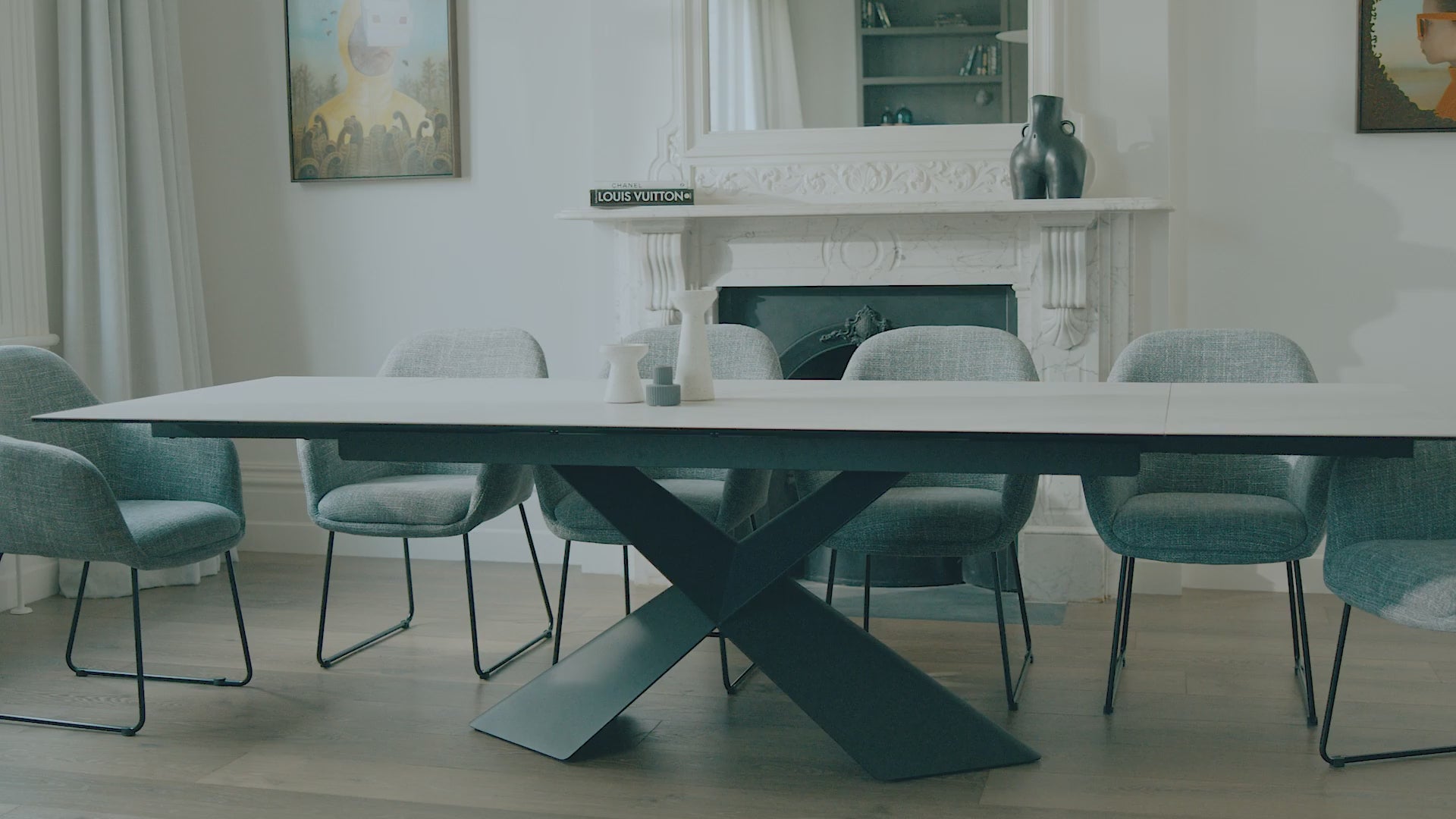 Zara Extension Dining Table Vermont Ceramic