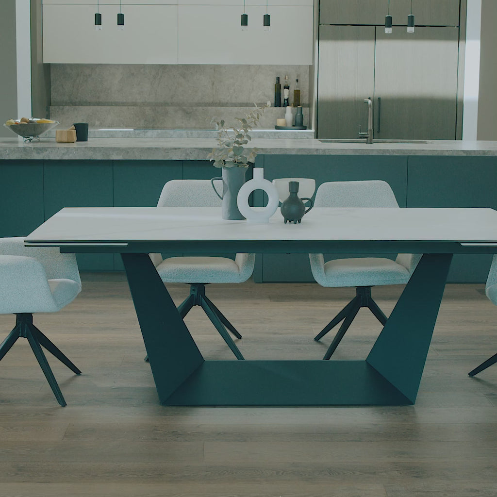 Sonata Extension Dining Table Marmo Ceramic