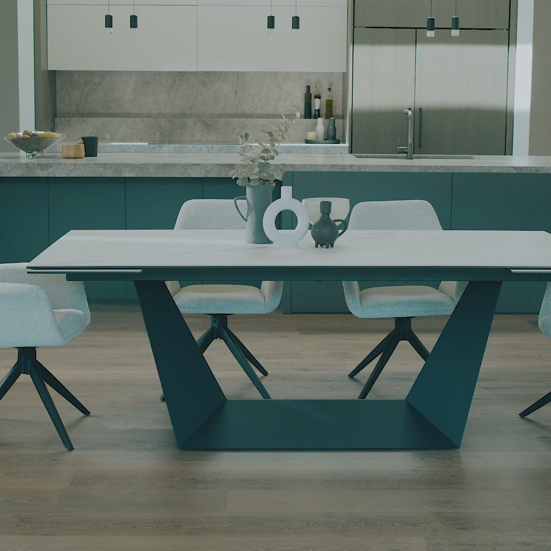 Sonata Extension Dining Table Marmo Ceramic