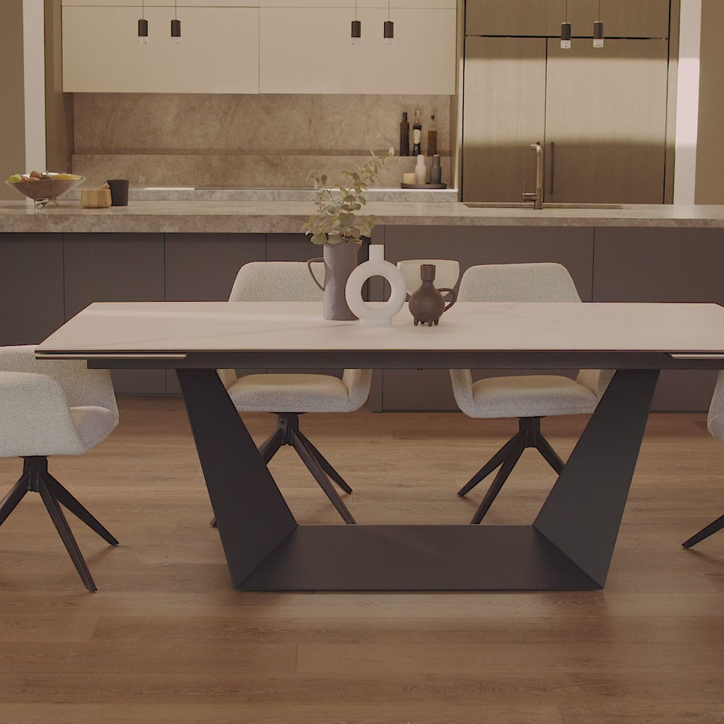 Sonata Extension Dining Table Marmo Ceramic