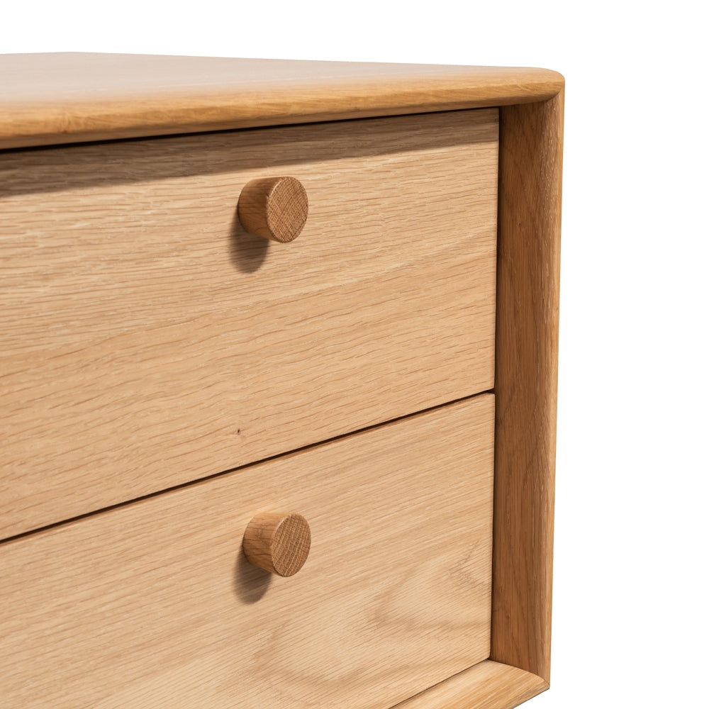 2 Drawer Capri Side Table - Oak