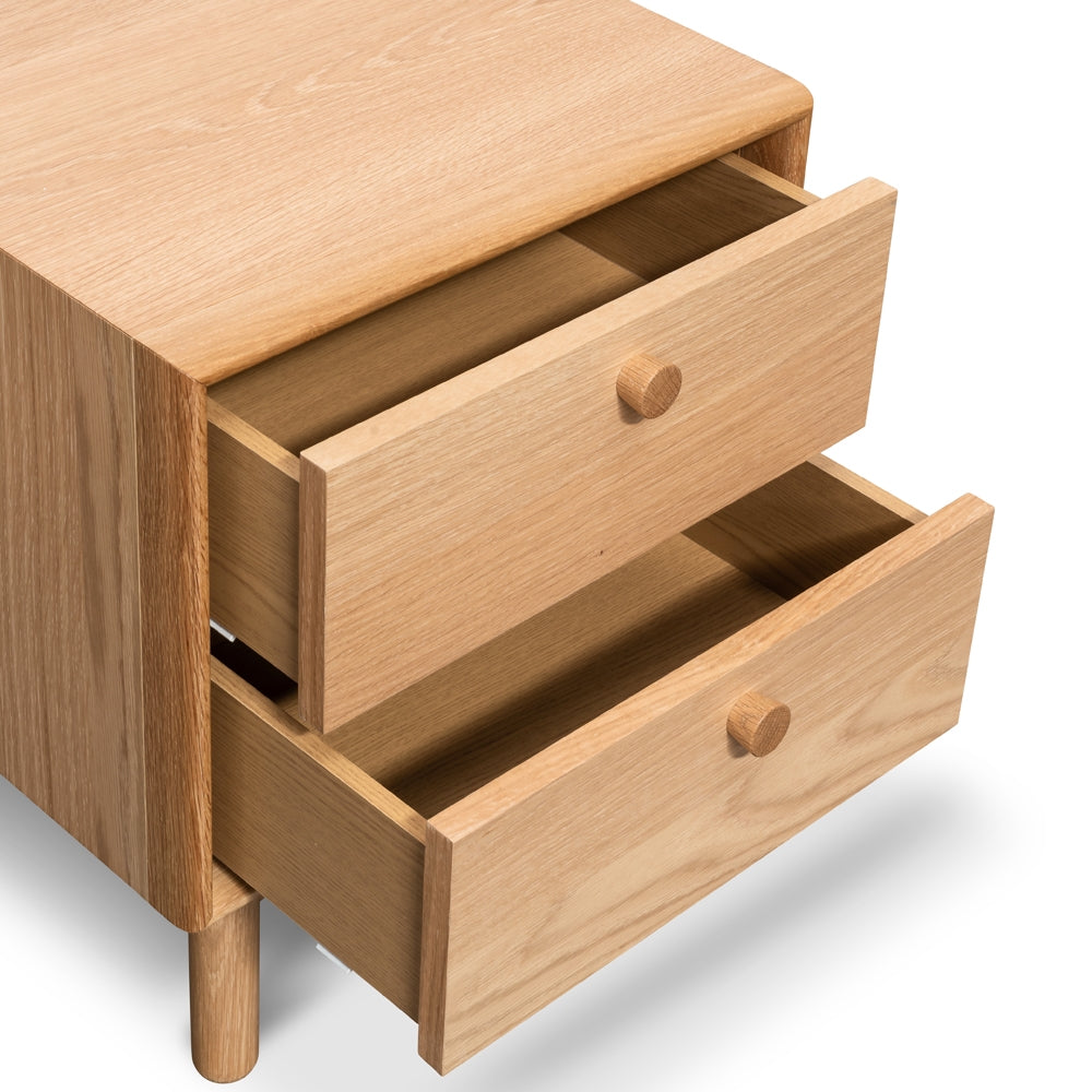 2 Drawer Capri Side Table - Oak