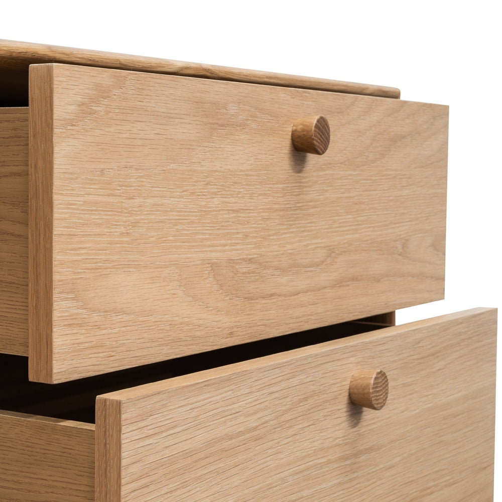 2 Drawer Capri Side Table - Oak