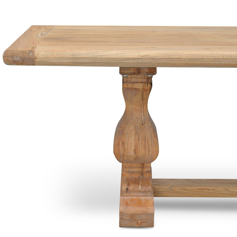 2m Reclaimed ELM Wood Bergamo Bench- Natural