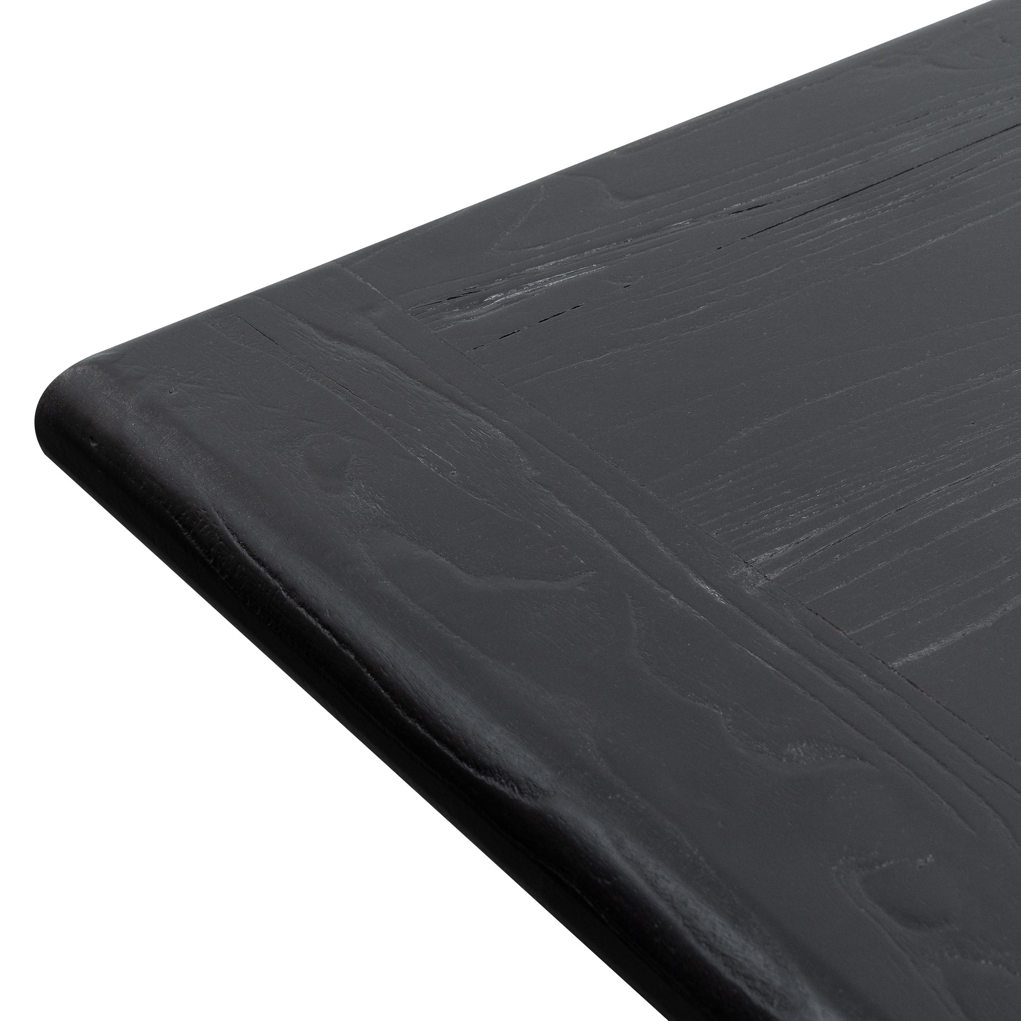 3m Reclaimed Siena Dining Table - Black- 120cm (W) - Thick Top