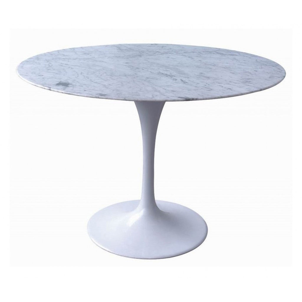 Marble Siena Dining Table 100cm - Aluminium