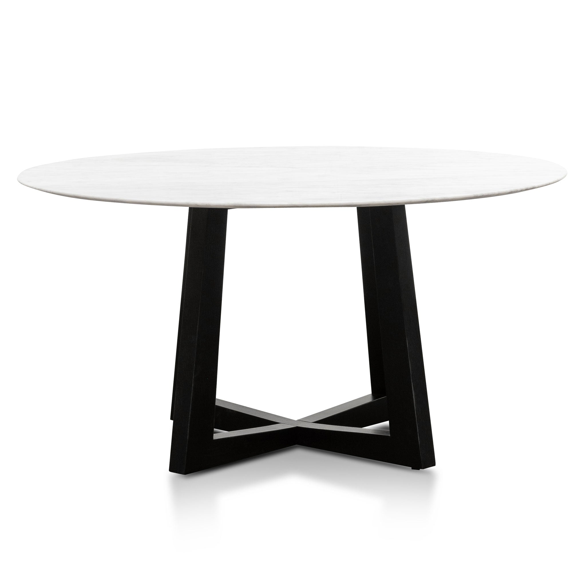 1.5m Round Marble Siena Dining Table - Black