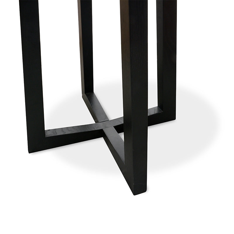 1.15m Round Marble Siena Dining Table - Black Base